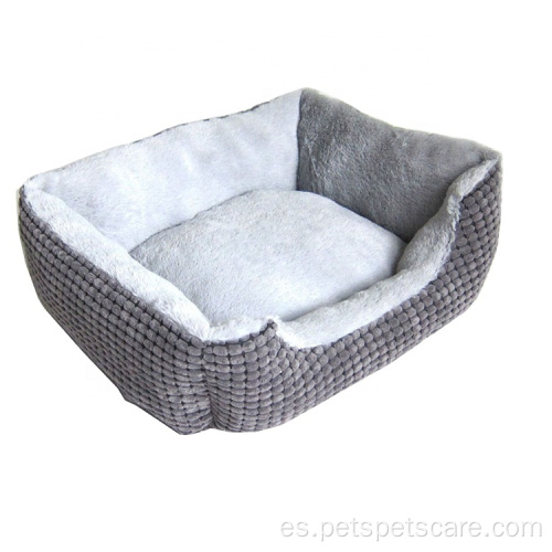 Sofá de lujo suave cama extragrande para mascotas de invierno